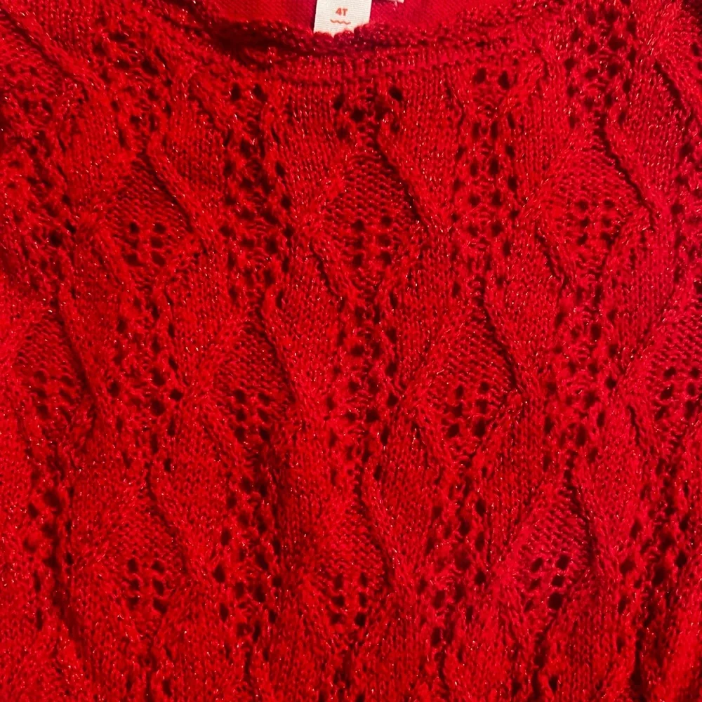 Red Knit Sweater Dress 4T Cat  & Jack